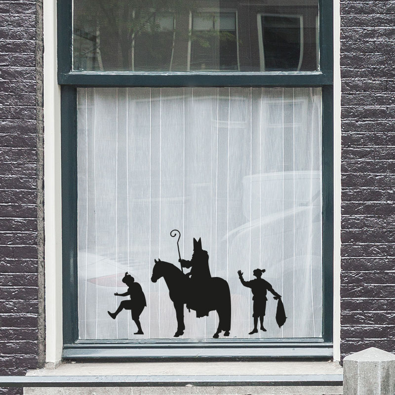 Sinterklaas en pieten raamstickers Sinterklaas en pieten raamstickers