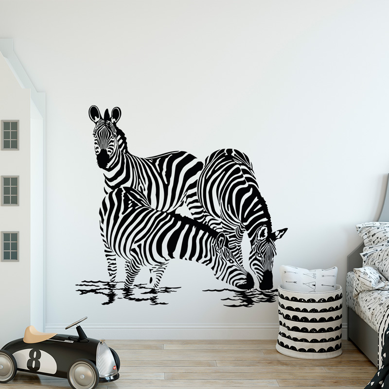muursticker-zebras-kinderkamer muursticker-zebras-kinderkamer