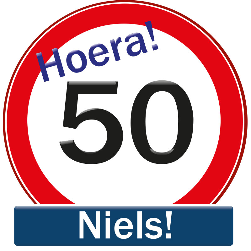 Abraham-50-jaar-vel Raamsticker Abraham 50 jaar - Afbeelding 2