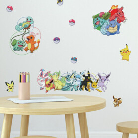 Pokemon-muursticker-set2 Pokémon-pikachu-squirtle-meowth-charizard