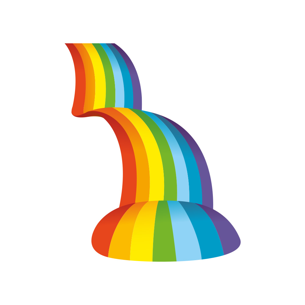 muursticker regenboog 3d effect verticaal kleurrijk muursticker regenboog 3d effect verticaal kleurrijk
