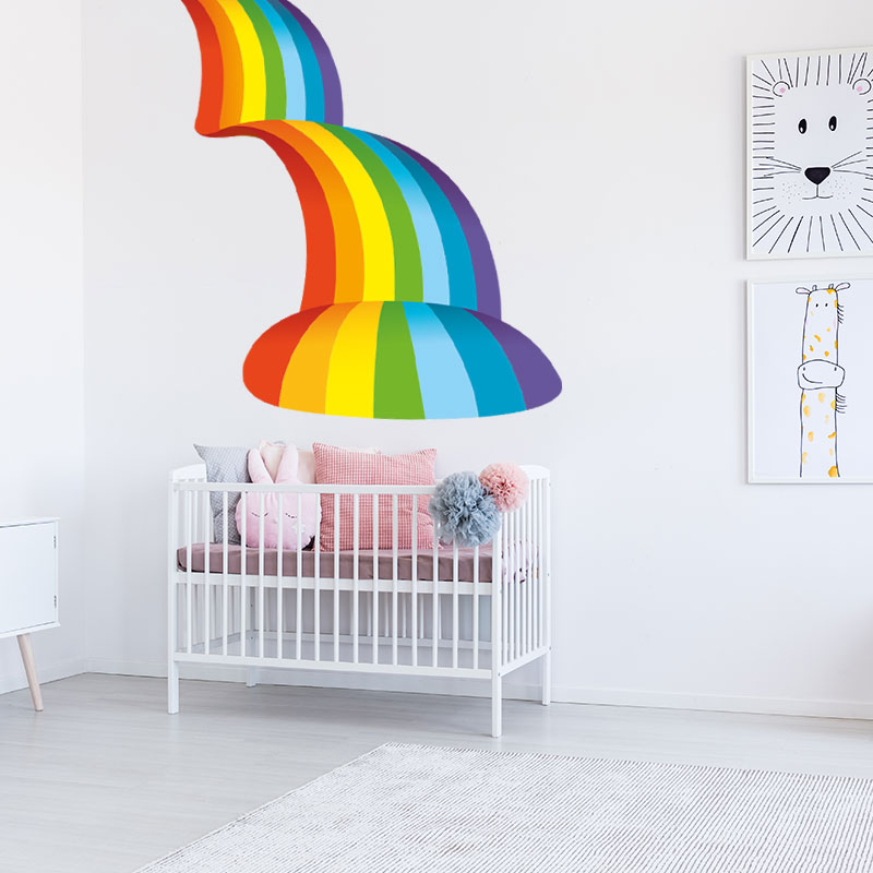 muursticker-regenboog-babykamer Muursticker regenboog - Afbeelding 2