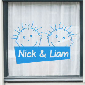 geboortesticker-tweeling-raamsticker-jongen-meisje-company geboortesticker-tweeling-raamsticker-jongen-meisje-company