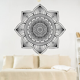 mandala muursticker kopen yoga diy inspiratie woonkamer zwart wit bloem namaste mandala muursticker kopen yoga diy inspiratie woonkamer zwart wit bloem namaste