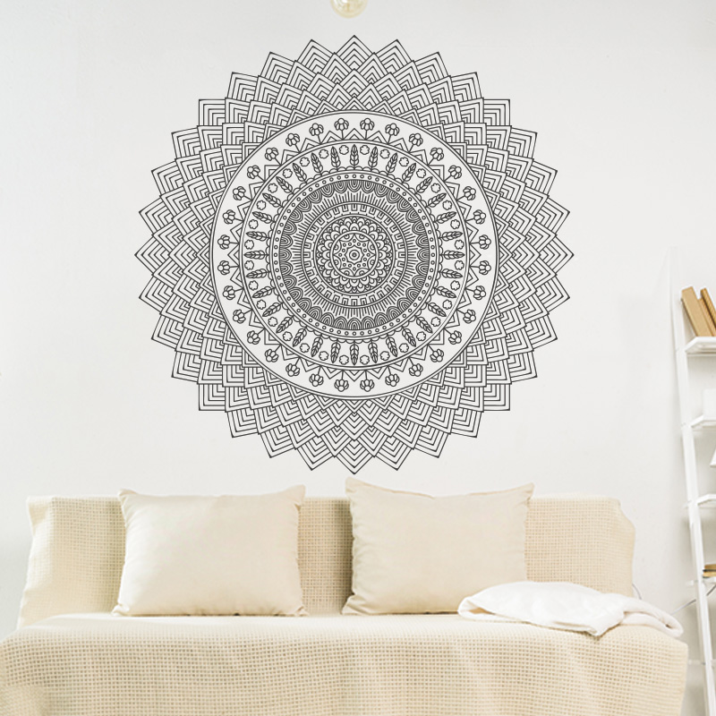 muursticker mandala gedetailleerd Muursticker mandala - Afbeelding 2