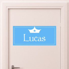deursticker kinderkamer jongen blauw prins stoer babykamer deursticker kinderkamer jongen blauw prins stoer babykamer