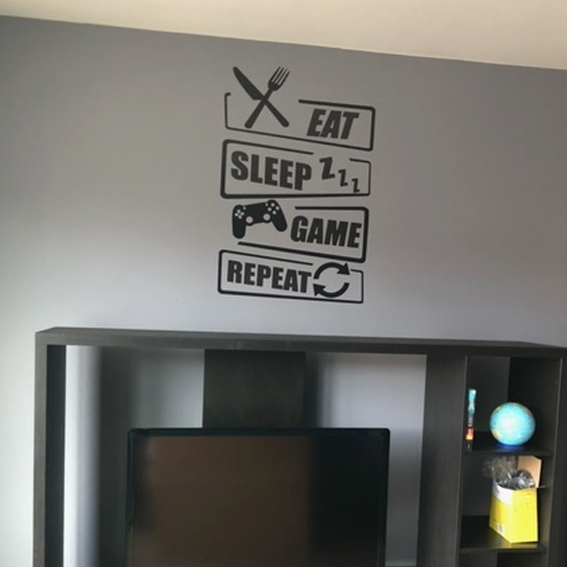 eat sleap game repeat interieur sticker woonkamer gameroom ideeen inspiratie eat sleap game repeat interieur sticker woonkamer gameroom ideeen inspiratie