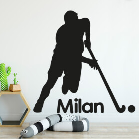 muursticker hockey kinderkamer naam zwart ideeen diy leuk inspiratie