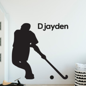 muursticker hockey kinderkamer stoer ideeen diy inspiratie zwart modern