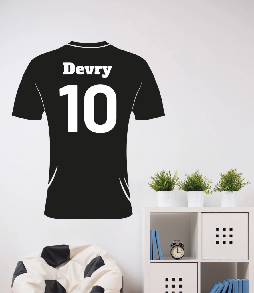 muursticker voetbal kamer ideeen diy goedkoop inspiratie leuk zwart wit modern