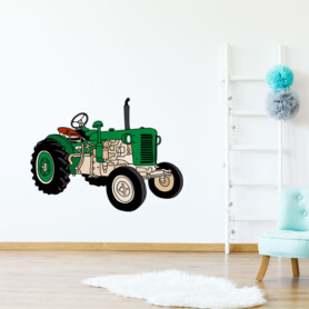 tractor-muursticker oude tractor muursticker kinderkamer