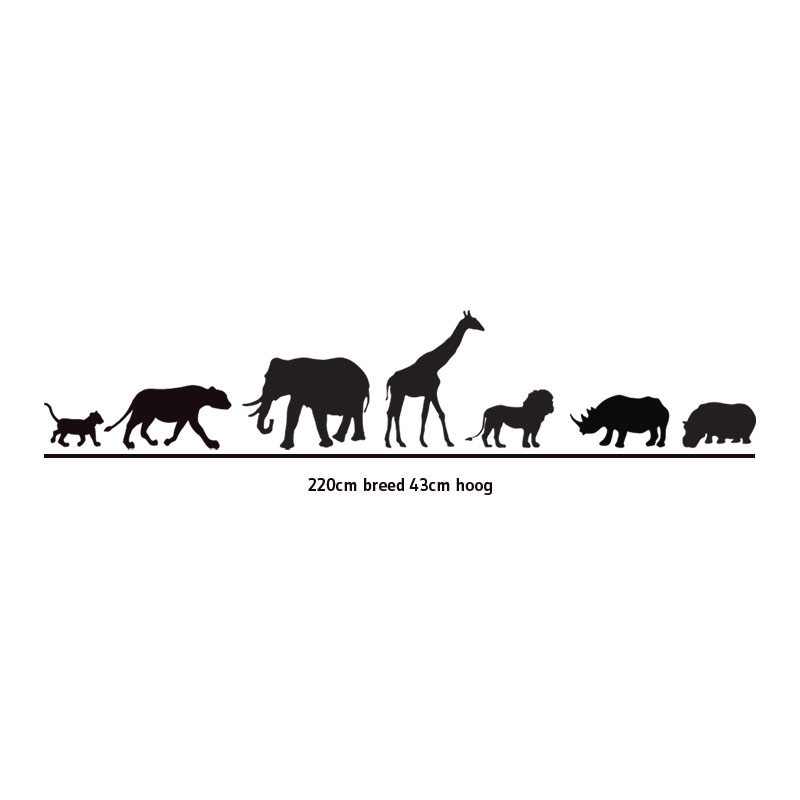 bg afrika Muursticker Afrikaanse dieren set - Afbeelding 2