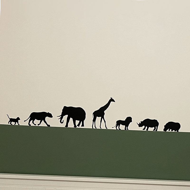 muursticker afrikaanse dieren zwart kinderkamer stoer muursticker afrikaanse dieren zwart kinderkamer stoer