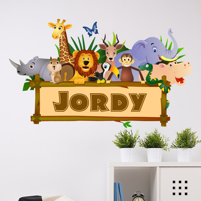 muursticker jungle dieren naamsticker giraffe olifant aap hert vlinder leeuw nijlpaard eekhoorn muursticker jungle dieren naamsticker giraffe olifant aap hert vlinder leeuw nijlpaard eekhoorn