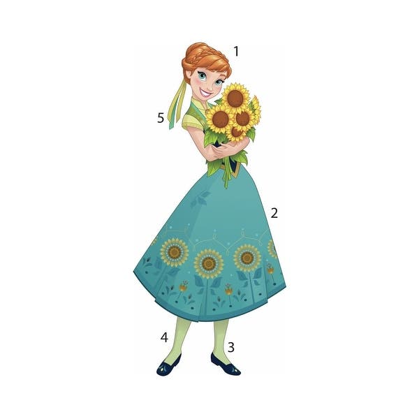 muursticker frozen anna zonnebloemen Muursticker Frozen Anna - Afbeelding 2