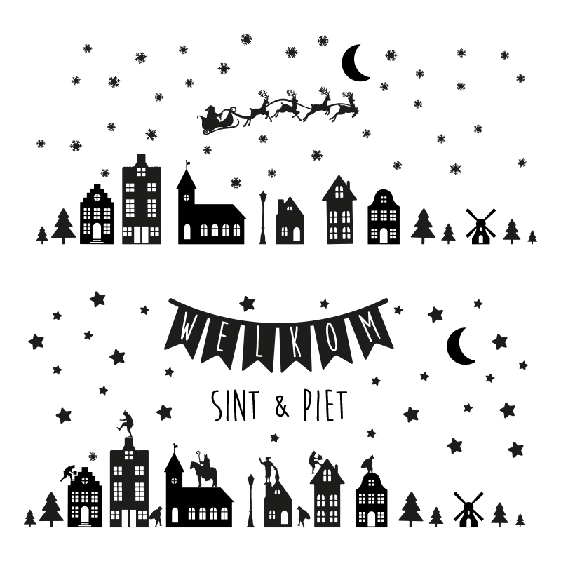 raamstickers sinterklaas sint en piet kerst raamdecoratie ideeen zwart Sinterklaas herbruikbaar statisch raamstickers sinterklaas sint en piet kerst raamdecoratie ideeen zwart Sinterklaas herbruikbaar statisch