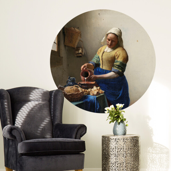 muurcirkel muursticker vermeer johannes melk meisje muurdecoratie rond accesssoires ideeen inspiratie_ muurcirkel muursticker vermeer johannes melk meisje muurdecoratie rond accesssoires ideeen inspiratie_
