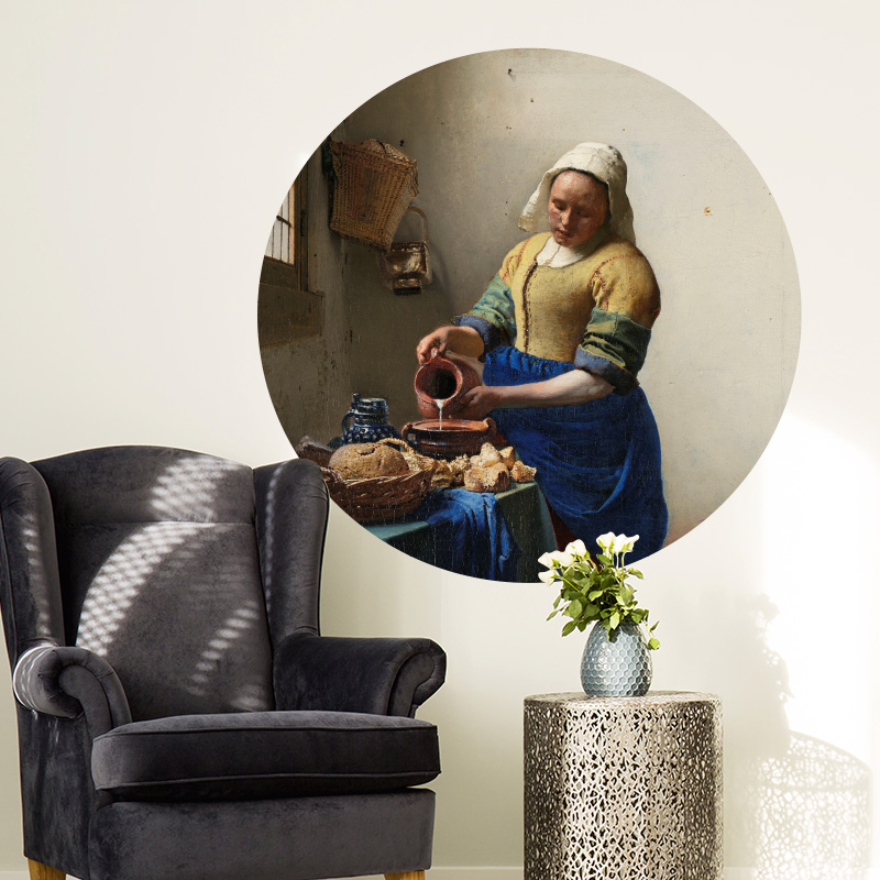 muurcirkel muursticker vermeer johannes melk meisje muurdecoratie rond accesssoires ideeen inspiratie_ muurcirkel muursticker vermeer johannes melk meisje muurdecoratie rond accesssoires ideeen inspiratie_
