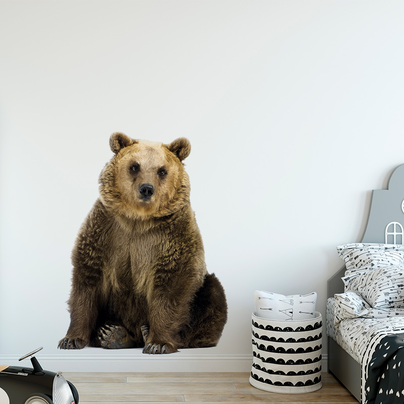muursticker beer kinderkamer echt dieren bos muursticker beer kinderkamer echt dieren bos