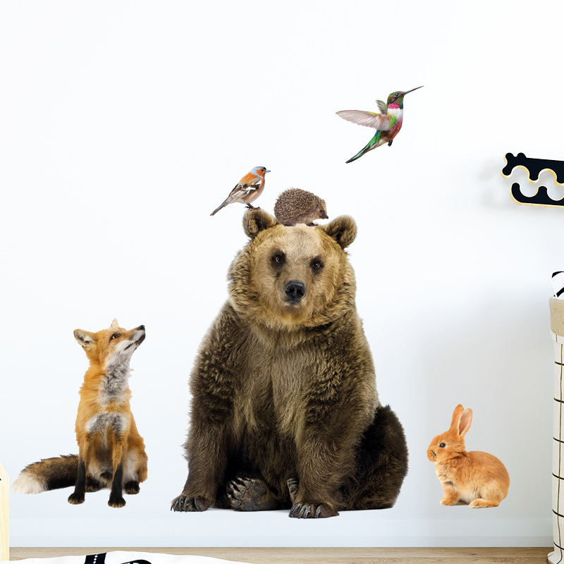 muursticker dieren echte kek vogel kolibrie beer konijn vos muursticker dieren echte kek vogel kolibrie beer konijn vos