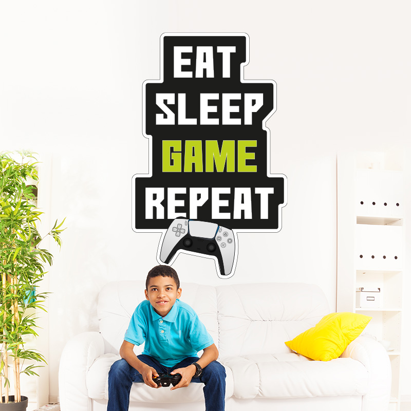 muursticker raamsticker deursticker game eat sleep game repeat ideeen gameroom gamekamer muursticker raamsticker deursticker game eat sleep game repeat ideeen gameroom gamekamer