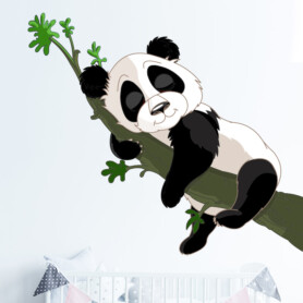 muursticker slapende panda op tak kinderkamer babykamer ideeen inspiratie boom tak jungle muursticker slapende panda op tak kinderkamer babykamer ideeen inspiratie boom tak jungle