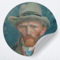 Muurcirkel zelfportret Vincent van Gogh 1887 muurdecoratie kunst Muurcirkel zelfportret Vincent van Gogh 1887 muurdecoratie kunst