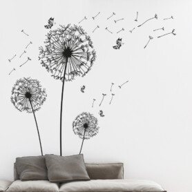 muursticker set paardenbloemen zwart wit vlinders pluisjes woonkamer keuken ideeen inspiratie muursticker set paardenbloemen zwart wit vlinders pluisjes woonkamer keuken ideeen inspiratie