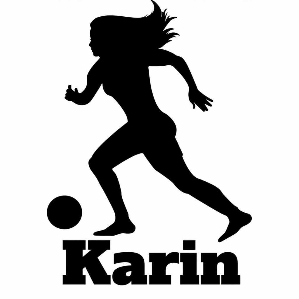 Muursticker voetbal vrouw
