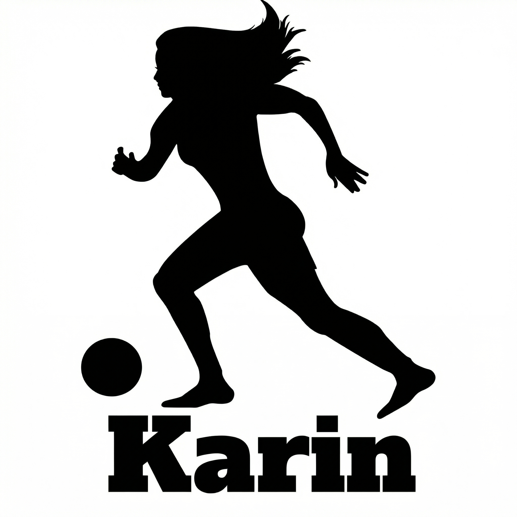 Muursticker voetbal vrouw Muursticker voetbal vrouw