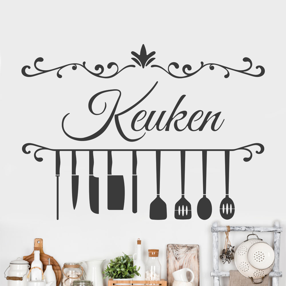muursticker keuken tekst bestek muursticker keuken tekst bestek