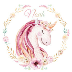 muursticker unicorn met naam eenhoorn kinderkamer ideeen meisjeskamer roze waterverf watercolor ideas bloemen zachte kleuren muursticker unicorn met naam eenhoorn kinderkamer ideeen meisjeskamer roze waterverf watercolor ideas bloemen zachte kleuren