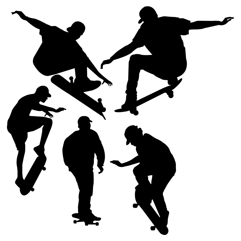 muursticker skateboarders muursticker skateboarders