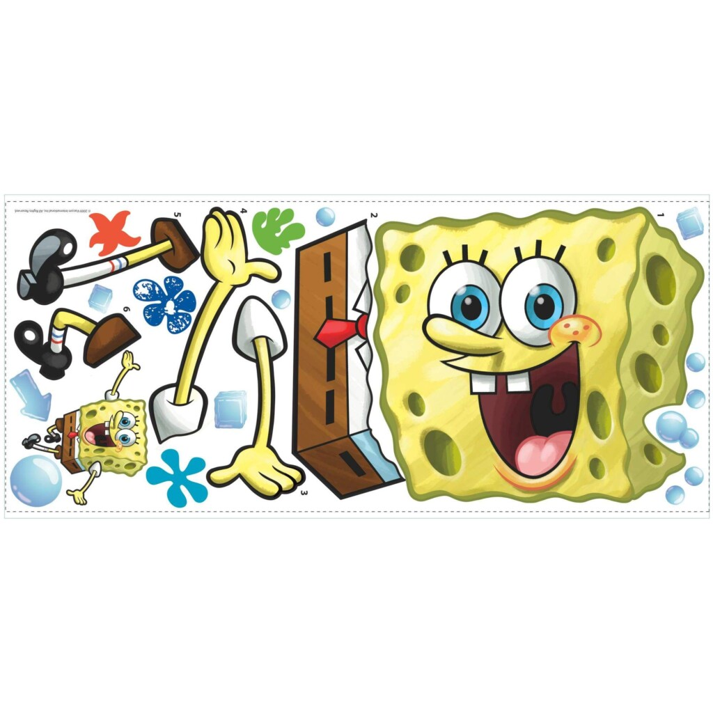 Spongebob-muurstickers-afmetingen Spongebob-muurstickers-afmetingen