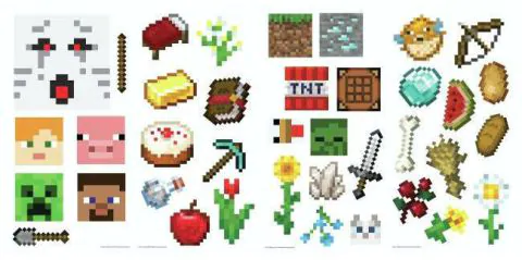 Minecraft-muurstickers Minecraft-muurstickers