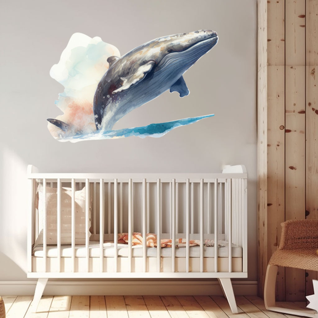 muursticker walvis waterverf kinderkamer mooi wonderbaarlijk muursticker walvis waterverf kinderkamer mooi wonderbaarlijk