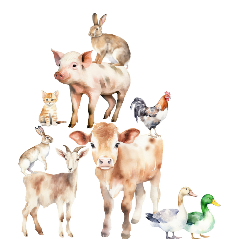 boerderij dieren muurstickers boerderij dieren muurstickers