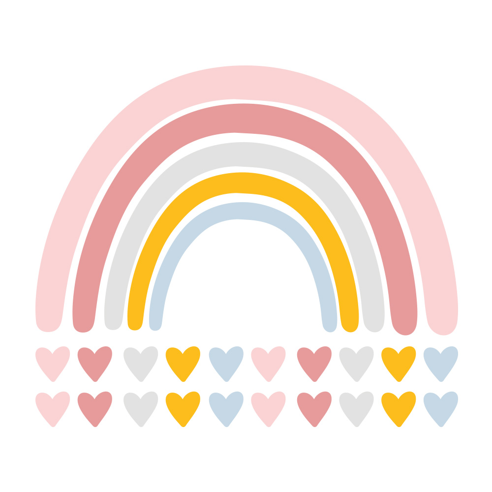 muursticker regenboog roze muursticker regenboog roze