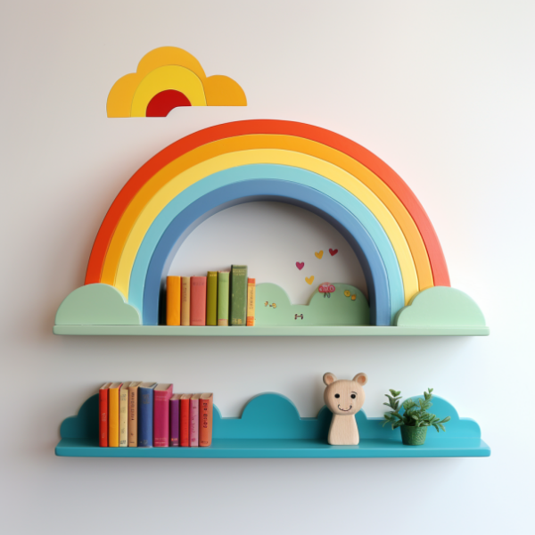 regenboog wandplank kinderkamer regenboog wandplank kinderkamer