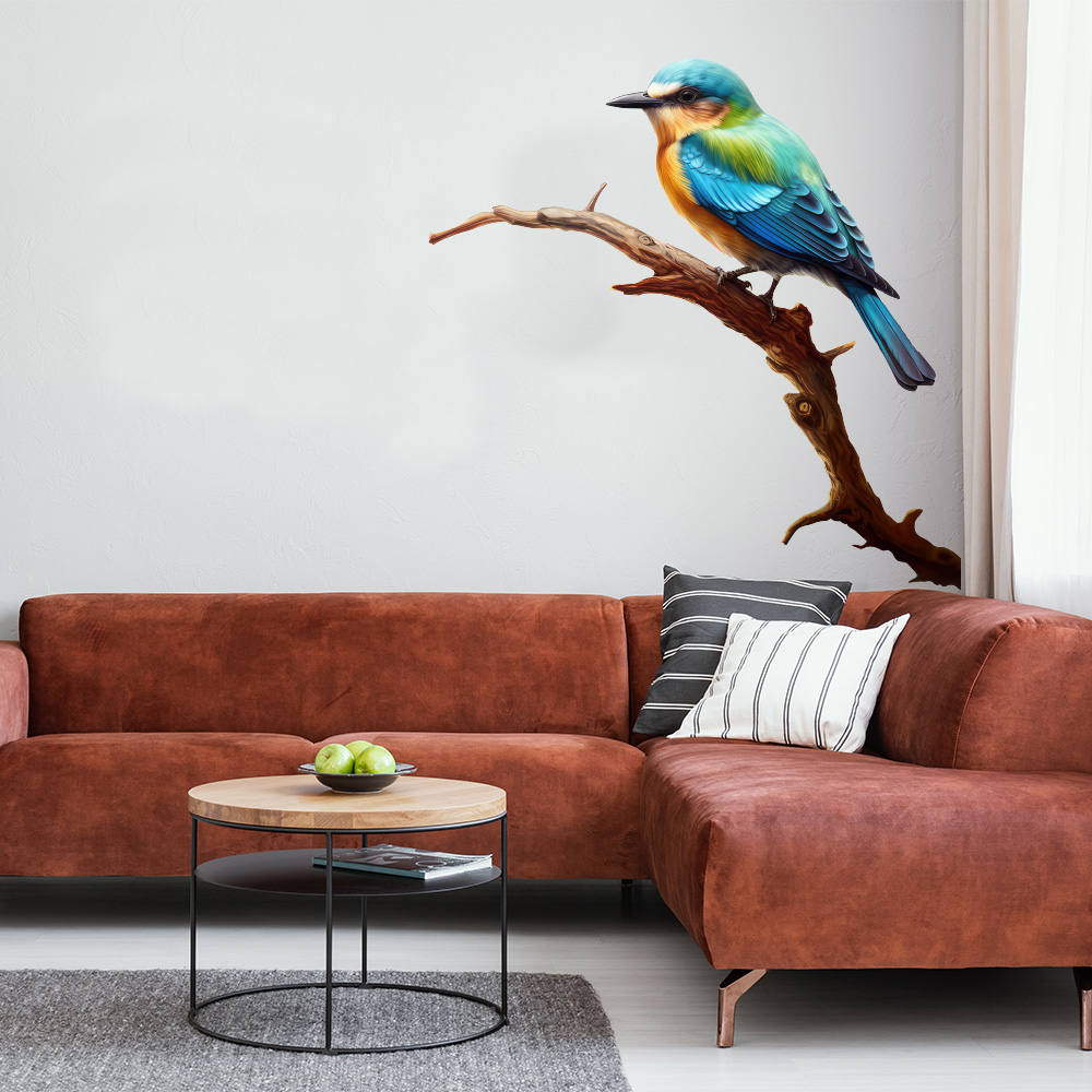 ijsvogel vogel schattig op tak kinderkamer dieren muurstickers muurstickerstunter ijsvogel vogel schattig op tak kinderkamer dieren muurstickers muurstickerstunter