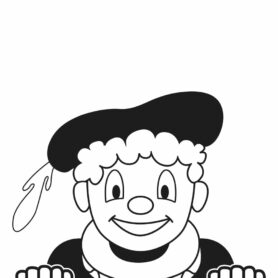 Gluurpiet raamsticker sinterklaas