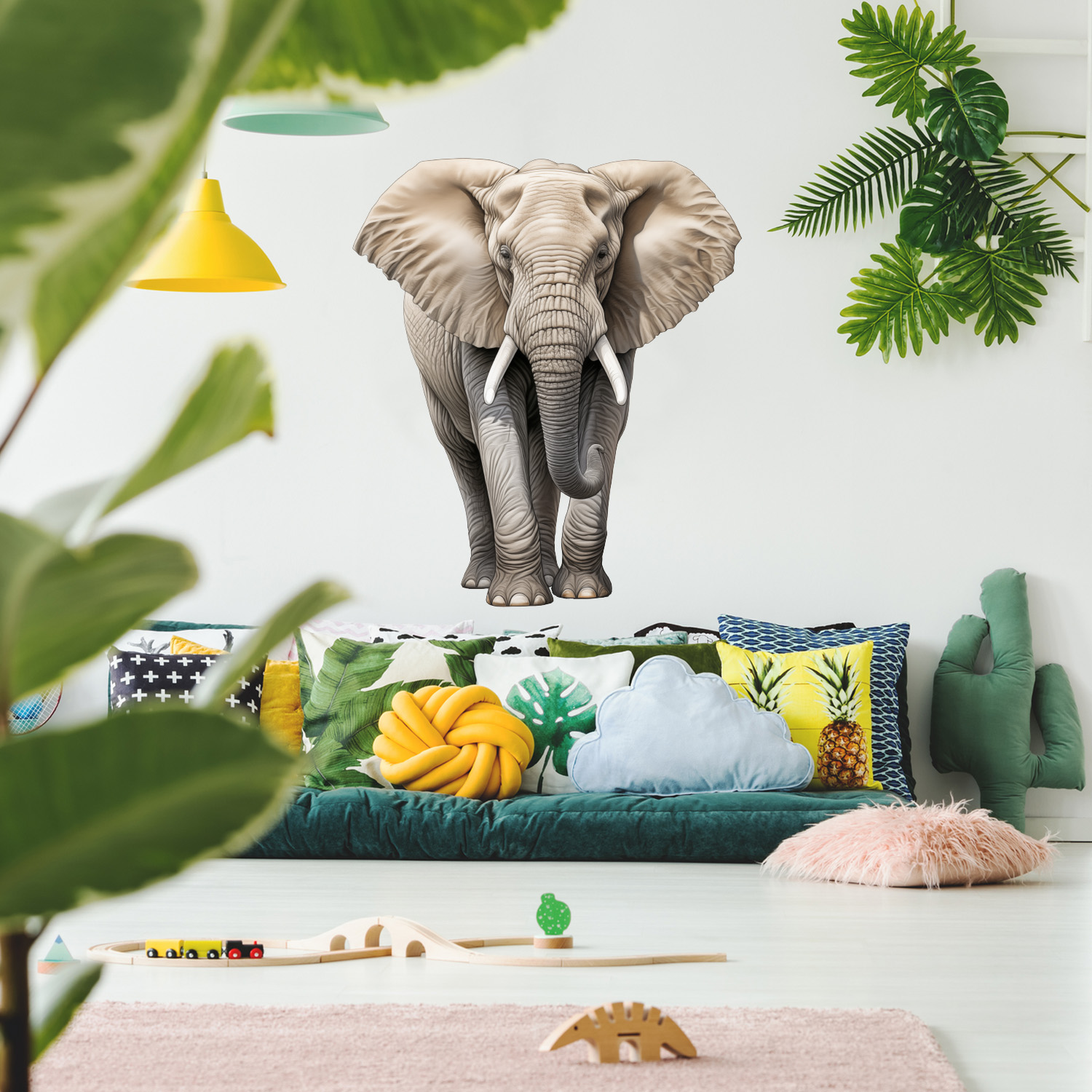 Muursticker afrikaanse olifant woonkamer slaapkamer jungle natuurlijk dieren XL Muurstickerstunterstunter Muursticker afrikaanse olifant woonkamer slaapkamer jungle natuurlijk dieren XL Muurstickerstunterstunter