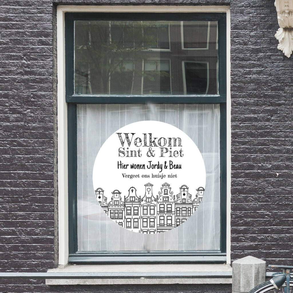 Sinterklaas welkom sint en piet sticker hier wonen eigen naam personaliseerbaar muurstickerstunter Sinterklaas welkom sint en piet sticker hier wonen eigen naam personaliseerbaar muurstickerstunter