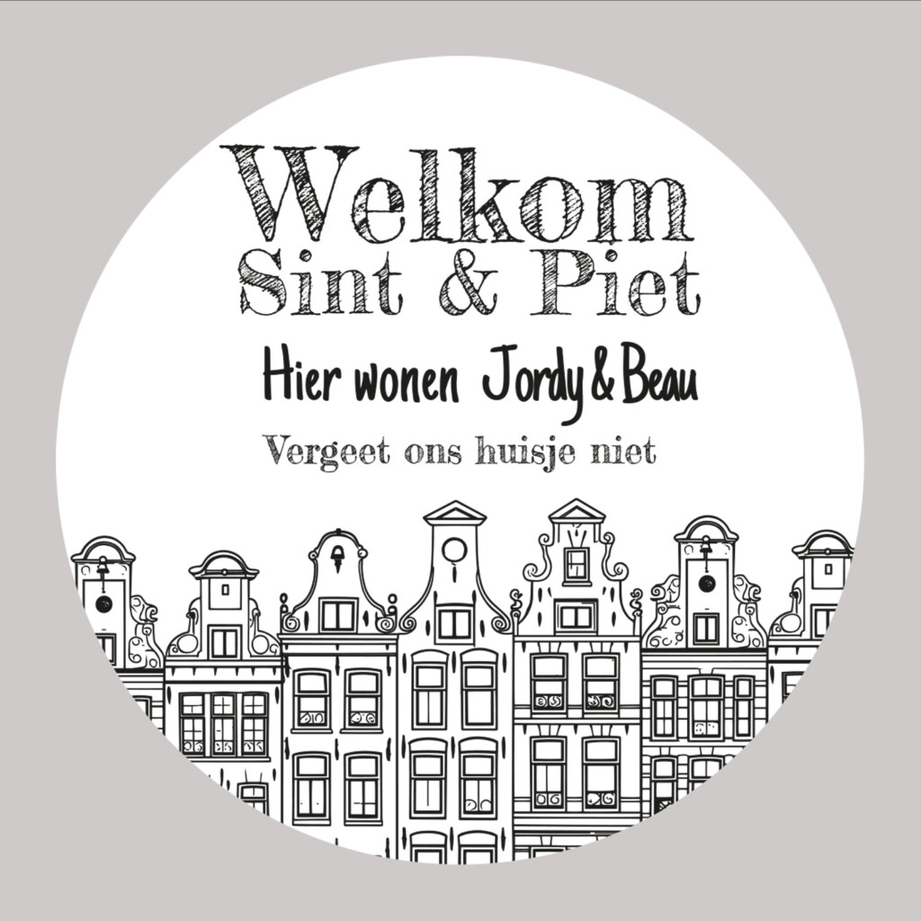 Sinterklaas welkom sint en piet sticker hier wonen eigen naam personaliseerbaar muurstickerstunter Sinterklaas welkom sint en piet sticker hier wonen eigen naam personaliseerbaar muurstickerstunter