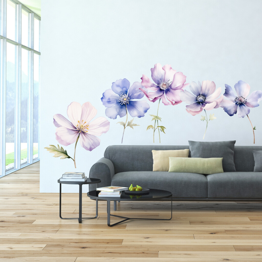 muursticker bloemen waterverf muurstickerstunter flora artistiek creatief pastel muursticker bloemen waterverf muurstickerstunter flora artistiek creatief pastel