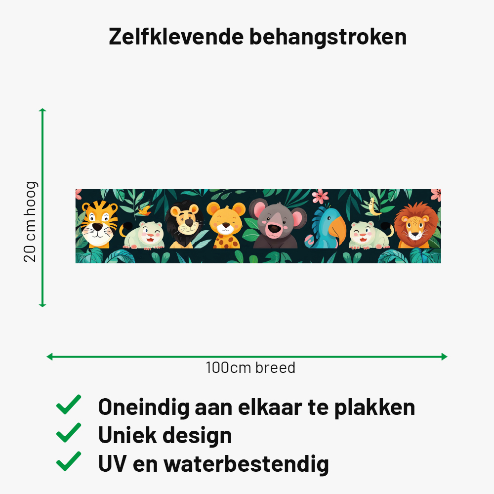 jungledieren zelfklevende behangstrook jungledieren zelfklevende behangstrook