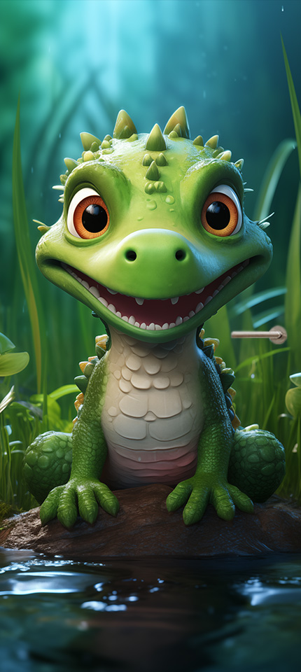 Moeras krokodil deursticker poster schattig stoer kinderkamer muurstickerstunter Moeras krokodil deursticker poster schattig stoer kinderkamer muurstickerstunter
