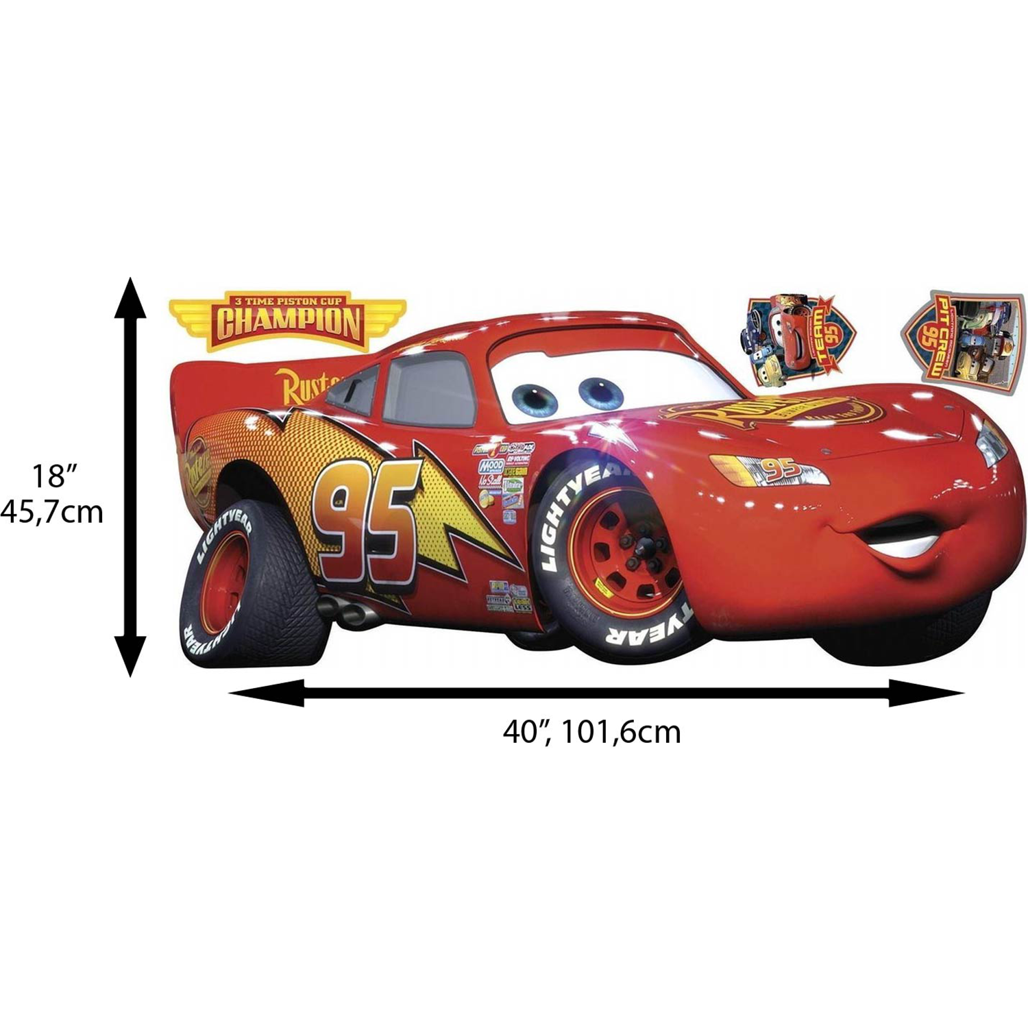 Muursticker Disney Cars Lightning McQueen Muursticker Disney Cars Lightning McQueen
