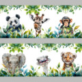 behangrand behangstrook dieren kinderkamer kleurrijk waterverf aap giraffe olifant struisvogel welp tijger leeuw panda jungle stijl ideeen inspiratie goedkoop behangrand behangstrook dieren kinderkamer kleurrijk waterverf aap giraffe olifant struisvogel welp tijger leeuw panda jungle stijl ideeen inspiratie goedkoop