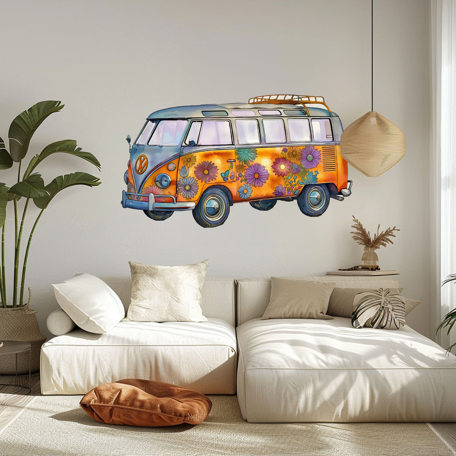 hippie bus volkswagen muursticker sticker on tour camping leuk auto 2 hippie bus volkswagen muursticker sticker on tour camping leuk auto 2
